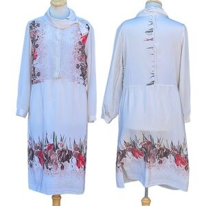 Vintage East West of California Floral Midi Dress – Size Large